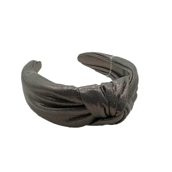Dark Silver Metallic Knot Headband - Picture 5 of 5